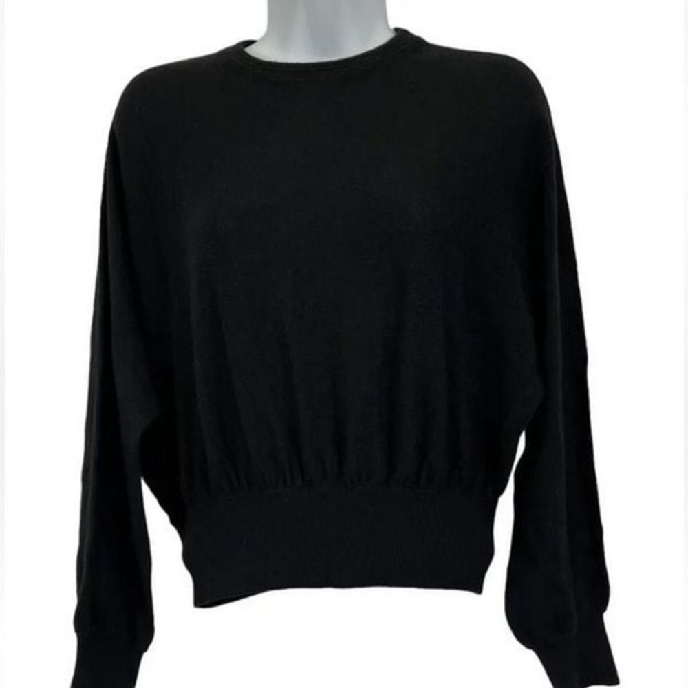 Lovers + Friends Black Wool Blend Knit Dolman Sleeve Sweater‎ Size Large